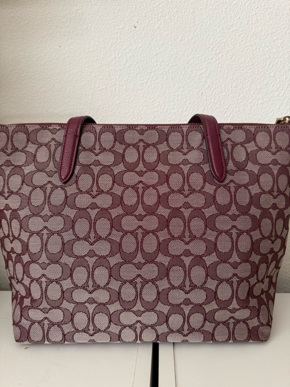 COACH Signature C Jacquard Zip Tote Bag - Picture 7 of 12